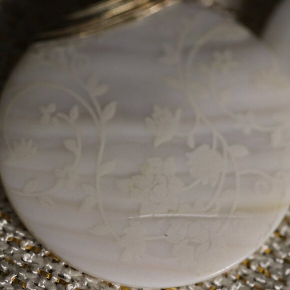 2 Inch Diameter Round Dangle-Style Etched or Painted Shell Earrings - Picture 5 of 5